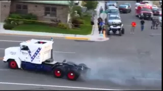 World record semi truck jump