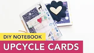 Upcycle Greeting Cards and Postcards into Notebooks
