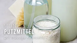 Meine Putz und Reinigungsmittel. DIY flüssige Kernseife. Minimalismus im Haushalt.