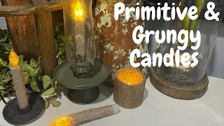 DIY PRIMITIVE, GRUNGY, FARMHOUSE BATTERY OPERATED CANDLES!