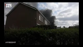 DUTCH FIREFIGHTERS - HOUSE FIRE BREAKING OUT - PRIO1