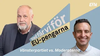 EU-duellen: Jonas Sjöstedt, Vänsterpartiet, och Tomas Tobé, Moderaterna