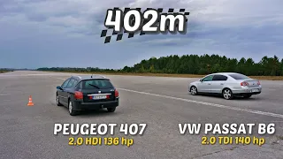 402m: Peugeot 407 vs Passat B6