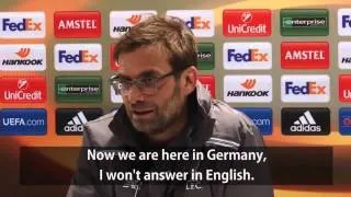 Klopp refuses to speak English in Germany