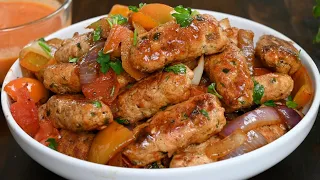 Easy and delicious chicken kofta kebab stir fry! With an amazing sauce!