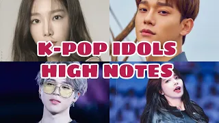 KPOP IDOLS HIGH NOTES IN LIVE PERFORMANCES