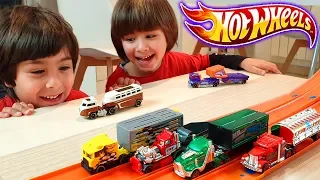 HOT WHEELS TRUCK CHALLENGE with DANI and EVAN 🚚 TRUCK RACES with LOOPING!