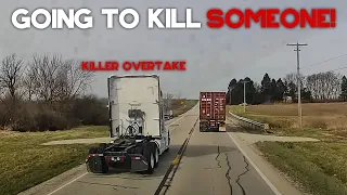 AMERICAN TRUCK DRIVERS DASH CAMERAS | Car Doesn't Allow Passing, Police Missed His Turn, BRAKE! #164