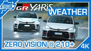 2x Toyota GR YARIS on VERY wet Track - ZERO SIGHT at 200+ KMH 🫣 - NÜRBURGRING NORDSCHLEIFE BTG [4K]