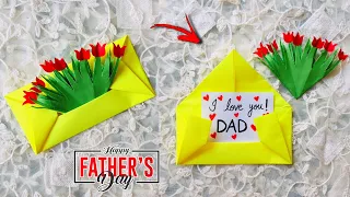 DIY - SURPRISE MESSAGE ENVELOPE FOR FATHER'S DAY / ORIGAMI Fathers Day Card, Fathers Day Crafts 2024