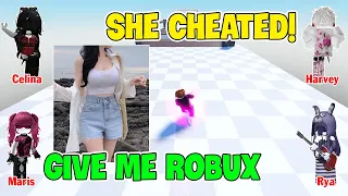 TEXT To Speech Emoji Groupchat Conversations | The Truth Is That She Loves Me Only Because Of Robux