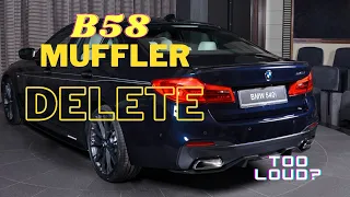 BMW B58 (540I) Muffler Delete Review. Should you do it?