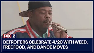 Detroiters celebrate 4/20 with weed, free food, and dance moves