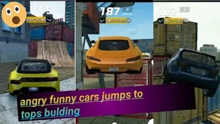 All Angry Cars Jump On Tallest Building 🔥|| Extreme car driving simulator🥶 ||funny moments games 🤣||