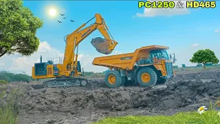 Komatsu PC1250 Excavator || Komatsu Dumper HD465. || Komatsu Excavator || Komatsu Dumper