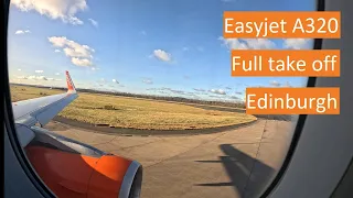 Window seat view take off - Easyjet A320: Edinburgh (EDI) to Birmingham (BHX)