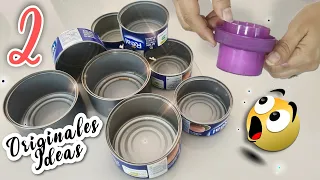 2 SORPRENDENTES y Útiles Ideas con Material Reciclado| Latas de Atún ♻️ Tapa Plástica Manualidades