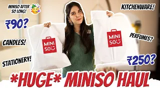🛍 *HUGE* Miniso Haul 🛒 & Giveaway! 🎁 Perfumes, Candles, Stationery & More Starting ₹90!| Heli Ved