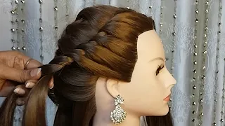 cute hairstyle for party | beautiful hairstyle for girls | easy hairstyle for lehenga