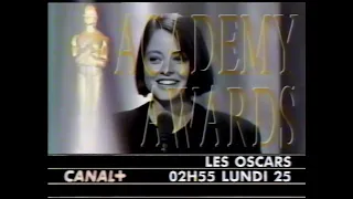 CANAL+ Infos express, ba les Oscars, ba Cinéma, jingle Cinéma multicolore, Tri Star (fin mars 1991)