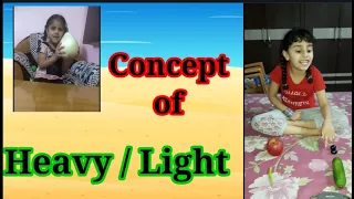 Concept of HEAVY and LIGHT/for kindergarten / Kids Special Learning