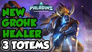 PALADINS: NEW GROHK HEALER PTS GAME PLAY AND BUILD