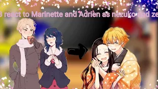 🐞MLB react to Marinette and Adrien as nezuko and zenitsu||ships nezuko x zenitsu||1/1 + description😺
