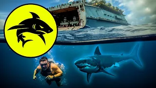 How Do US Navy Sailors Battle MAN-EATING SHARKS Around An Aircraft Carrier?