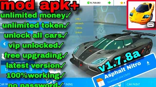 Asphalt Nitro mod apk latest version 1.7.8a || unlimited money and token