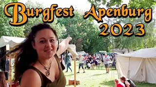 Burgfest Apenburg 2023 - Mittelaltermarkt in der Altmark mit Ständen, Schmuck, Räucherware und Musik