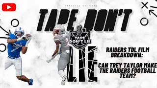 Raiders TDL film breakdown: Can Trey Taylor make the Raiders football team?