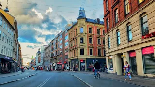 Copenhagen summer at sunset || Nørrebro City || 4K Driving In Copenhagen || Driving in Denmark 🇩🇰