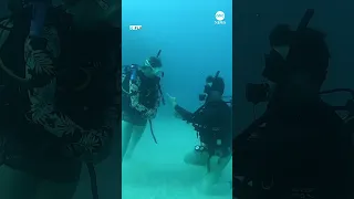 Man proposes to girlfriend while scuba diving off Fiji coast