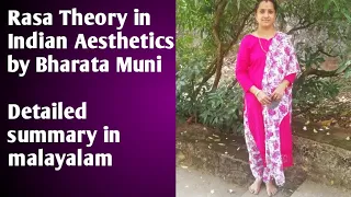 Rasa Theory in Indian Aesthetics by Bharata Muni