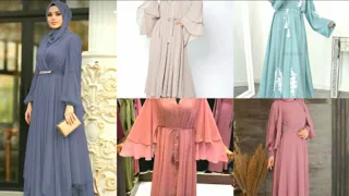 modern and stylish chiffon abaya designs/ SN craft and creations