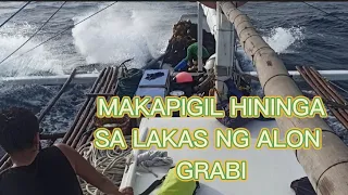 makapigil hininga sa lakas ng alon nahirapan ang pangulong....subasko