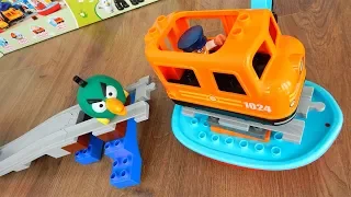 Машинки игрушки Лего Поезда мультики Город машинок 286 серия Переправа кораблем. Мультики для детей