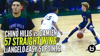 LiAngelo Ball 52 POINTS & LaMelo Ball Gets SHIFTY!! Chino Hills vs Damien Pt 2 FULL Highlights!!