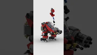 LEGO Kai's Fire Mech 🤖 Satisfying Building Animation #shorts #legomech #legomoc