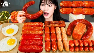 ASMR MUKBANG| 직접 만든 모듬 소세지 먹방 & 레시피 FRIED SAUSAGE EATING