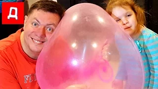 Открываем Супер Вабл Бабл Бол Opening Super Wubble Bubble Ball Огромный надувной Шар бабл болл