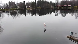 Race to the 'Finnish' Line: Man Sprints Across Frozen Lake in Finland