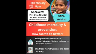 Childhood mortality and prevention:  Causes of death