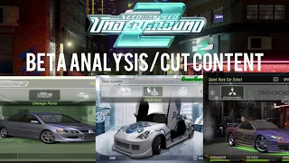 Need For Speed Underground 2 Beta Analysis/Cut Content