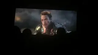 Crowd reaction to ironman vs thanos