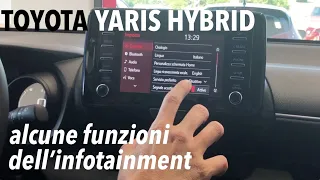 Toyota Yaris Hybrid: impostare la videata HOME e le funzioni dell'infotainment