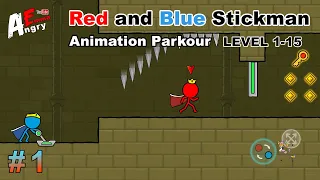 Red and Blue Stickman : Animation Parkour - Gameplay #1 Level 1-15