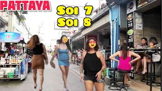 Pattaya,Soi 7,Soi 8,Beach Road scenes, Today 8 July 2022.Thailand