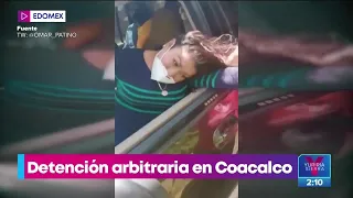 Policía amenaza con pistola a mamá de detenido en Coacalco | Noticias con Yuriria Sierra