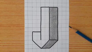 Simple 3d Drawing Letter J / How To Draw Easy Art For Beginners